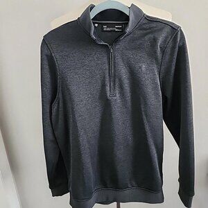 UNDER ARMOUR COLDGEAR LOOSE 1/4 ZIP PULLOVER SWEATER GRAY MENS SIZE SMALL B-23